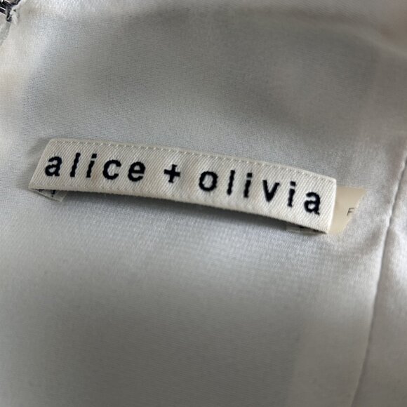 Alice + Olivia Carrie Structured Dress in Mirrored Garden ASO Aria Montgomery - Picture 7 of 10